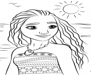 Printable princess moana portrait disney  coloring pages